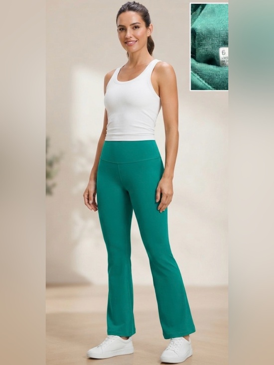 lululemon athletica Pants - EUC lululemon athletica Teal High-Waist Flare Leg Pants SHORT